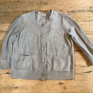 Fossil Beige Cardigan M medium all cotton